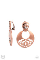 Industrial Eden - Copper Clip-on Earrings Paparazzi