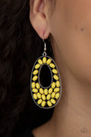 Beaded Shores - Yellow Earrings Paparazzi