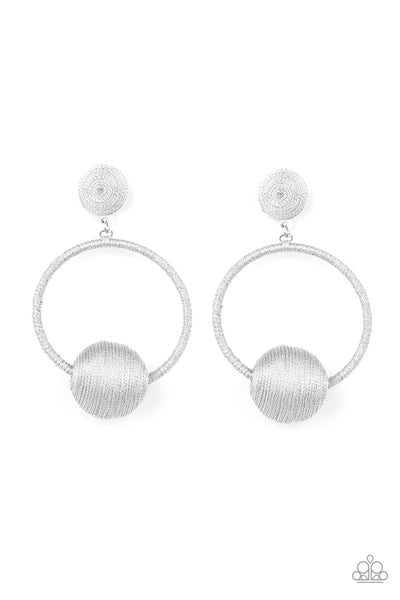 Social Sphere - Silver Earrings Paparazzi