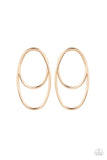 So OVAL-Dramatic - Gold Earrings Paparazzi