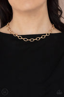 Craveable Couture - Gold Choker Necklace Paparazzi