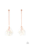 Keep Them In Suspense - Copper Earrings Paparazzi