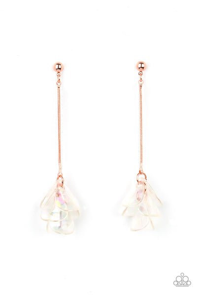 Keep Them In Suspense - Copper Earrings Paparazzi