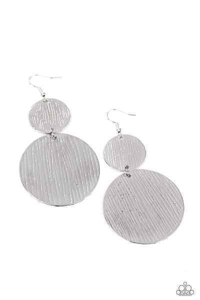 Status CYMBAL - Silver Earrings Paparazzi