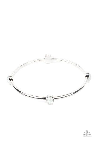 Gleam-Getter - White Bracelet Paparazzi