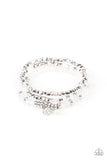 Glacial Glimmer - White Bracelets Paparazzi