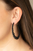 Glamour Graduate - Black Earrings Paparazzi