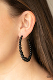 Glamour Graduate - Black Earrings Paparazzi