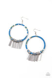 Garden Chimes - Blue Earrings Paparazzi