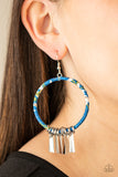 Garden Chimes - Blue Earrings Paparazzi