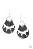 Samba Scene - Black Earrings Paparazzi