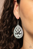 Encased Elegance - White Earrings Paparazzi