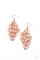 Shimmery Soulmates - Copper Heart Earrings Paparazzi