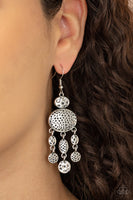 Get Your ARTIFACTS Straight - Silver Earrings Paparazzi