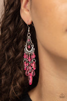 Paid Vacation - Pink Earrings Paparazzi