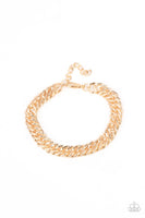 On The Up and UPPERCUT - Gold Bracelet Paparazzi