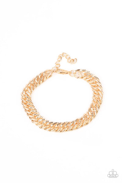 On The Up and UPPERCUT - Gold Bracelet Paparazzi