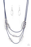 Check Your CORD-inates - Blue Necklace Paparazzi