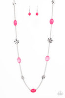 Glossy Glamorous - Pink Necklace Paparazzi