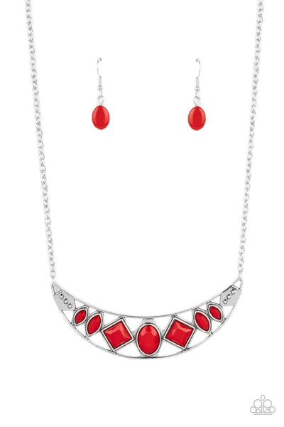 Emblazoned Era - Red Necklace Paparazzi