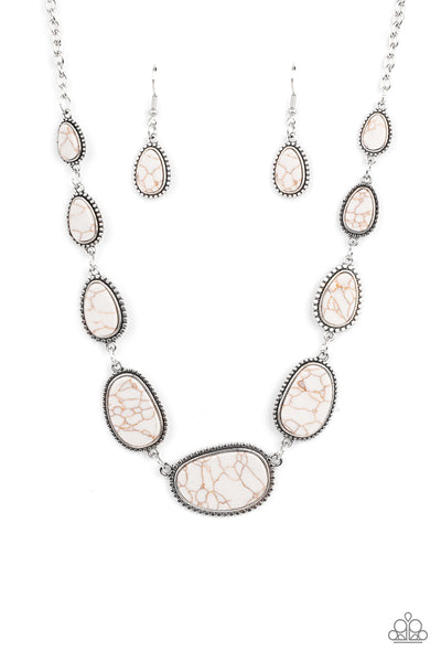 Elemental Eden - White Necklace Paparazzi