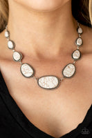 Elemental Eden - White Necklace Paparazzi