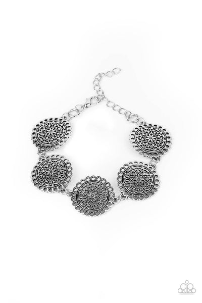 Garden Gate Glamour - Silver Bracelet Paparazzi