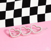 Love Struck - White Hair Clip Paparazzi