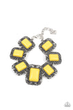 Retro Rodeo - Yellow Bracelet Paparazzi