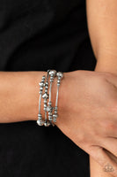 Showy Shimmer - Silver Bracelet Paparazzi