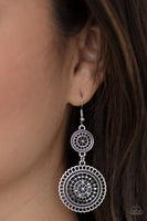 Bohemian Bedazzle - Silver Earrings Paparazzi