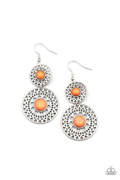 Sunny Sahara - Orange Earrings Paparazzi