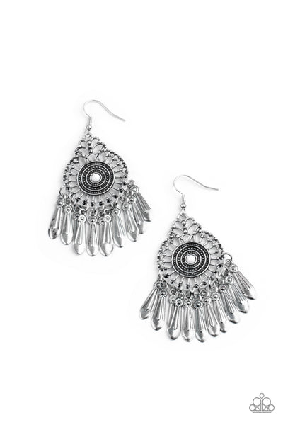 Dream a Little DREAMCATCHER - White Earrings Paparazzi