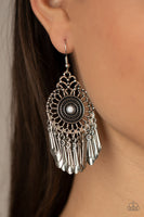 Dream a Little DREAMCATCHER - White Earrings Paparazzi