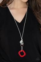 Top Of The WOOD Chain - Red Necklace Paparazzi