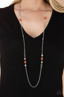 Teasingly Trendy - Orange Necklace Paparazzi