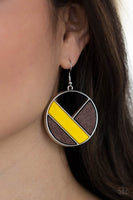 Dont Be MODest - Yellow Earrings Paparazzi
