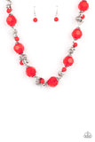 Vidi Vici VACATION - Red Necklace Paparazzi