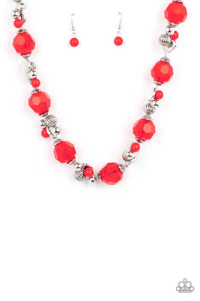 Vidi Vici VACATION - Red Necklace Paparazzi