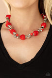 Vidi Vici VACATION - Red Necklace Paparazzi