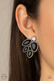Fancy Foliage - Black Clip-on Earrings Paparazzi