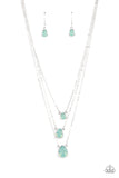 Dewy Drizzle - Green Necklace Paparazzi