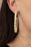 Should Have, Could Have, WOOD Have - White  Wooden Earrings Paparazzi