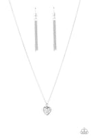 Pitter-Patter, Goes My Heart - Silver Necklace Paparazzi