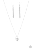 Pitter-Patter, Goes My Heart - Silver Necklace Paparazzi