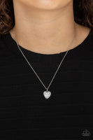 Pitter-Patter, Goes My Heart - Silver Necklace Paparazzi