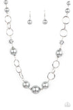 New Age Novelty - Silver Pearl Necklace Paparazzi