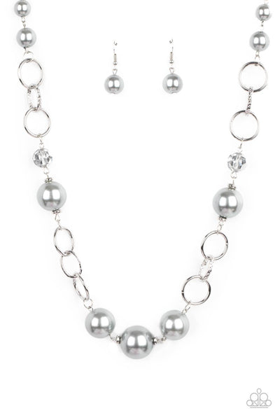 New Age Novelty - Silver Pearl Necklace Paparazzi