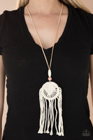 Desert Dreamscape - Pink Macramé Necklace Paparazzi