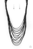 Nice CORD-ination - Black Corded Necklace Paparazzi